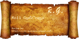 Roll Gyöngyi névjegykártya