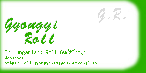 gyongyi roll business card